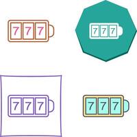 Slot Machine with Sevens Icon Design vector