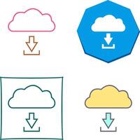 Unique Download from Cloud Icon Design vector