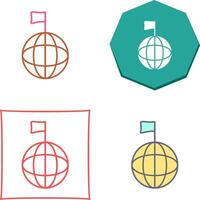 único global señales icono diseño vector