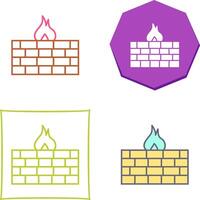 Unique Firewall Icon Design vector