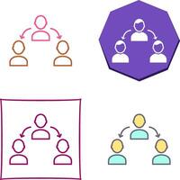Unique Connected Profiles Icon Design vector