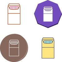 Unique Packet of Cigarettes Icon Design vector