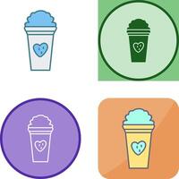 Unique Strawberry Milkshake Icon Design vector