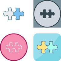 Unique Puzzle Piece Icon Design vector