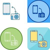 Unique Transfer Images Icon Design vector