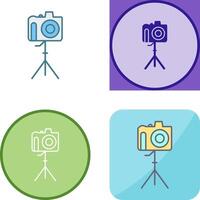 Unique Camera on Stand Icon Design vector