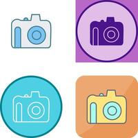 Unique DSLR Camera Icon Design vector