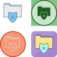 Vulnerable Folder Icon Design vector