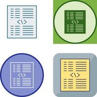 Piece of Code Icon Design vector