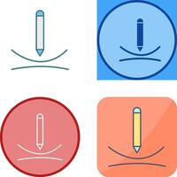 Draw Curve Icon Design vector