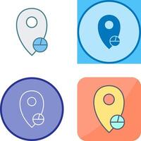 Location Statistics Icon Design vector