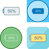 Unique Half Battery Icon Design vector