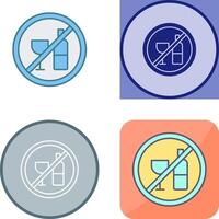 No Drinking Icon Design vector