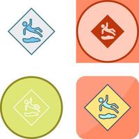 Danger of Slipping Icon Design vector