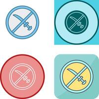 No Weapons Icon Design vector