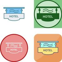 hotel firmar icono diseño vector