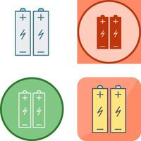 Batteries Icon Design vector