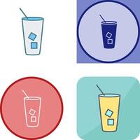 Iced Coffee Icon Design vector