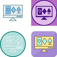 Online Gambling Icon Design vector