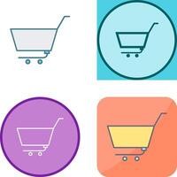 Unique Empty Cart Icon Design vector