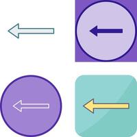 Unique Left Arrow Icon Design vector