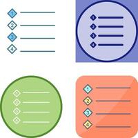 Unique Numbered list Icon Design vector