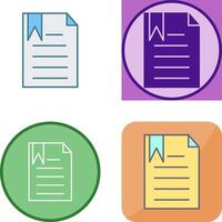 Unique Bookmarked Document Icon Design vector