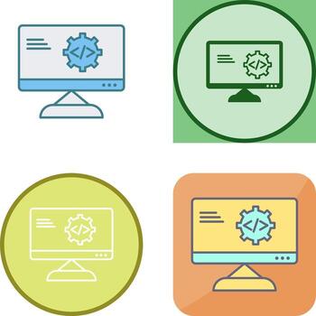 único código mejoramiento icono diseño vector