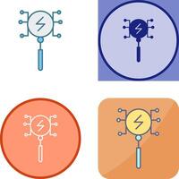 Unique Intelligent Search Icon Design vector