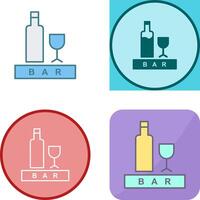 único bar firmar icono diseño vector