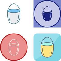 Unique Water Bucket Icon Design vector