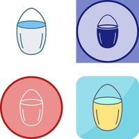 Unique Water Bucket Icon Design vector