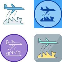 Unique Firefighter Plane Icon Design vector