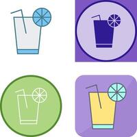 Unique Lemon Juice Icon Design vector