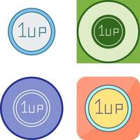 Unique 1UP Icon Design vector