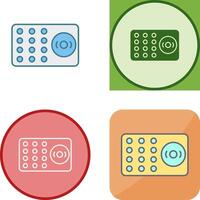 Unique Ring Alarm Icon Design vector