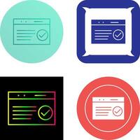 Unique QC Passed Icon Design vector