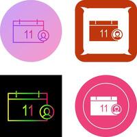 Unique Event Management Icon Design vector