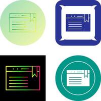 Unique Bookmarking Services Icon Design vector