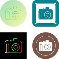 Unique DSLR Camera Icon Design vector