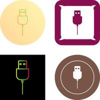 Unique USB Cable Icon Design vector