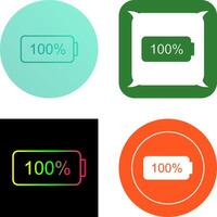 Unique Full Battery Icon Design vector