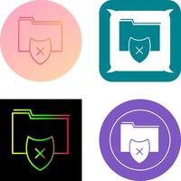 Vulnerable Folder Icon Design vector