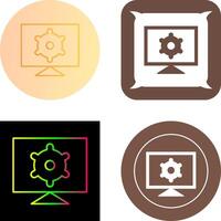 Computer Settings Icon Design vector