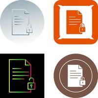 Unlock Documents Icon Design vector