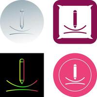 Draw Curve Icon Design vector