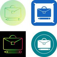 Briefcase and Pen Icon Design vector