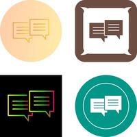 Unique Two Chat Bubbles Icon Design vector