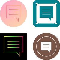 Unique Single Chat Bubble Icon Design vector