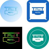 hotel firmar icono diseño vector